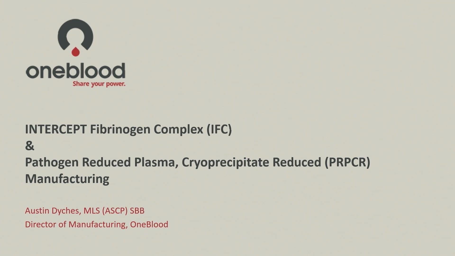 AABB 2025: IFC & PRPCR Manufacturing at OneBlood