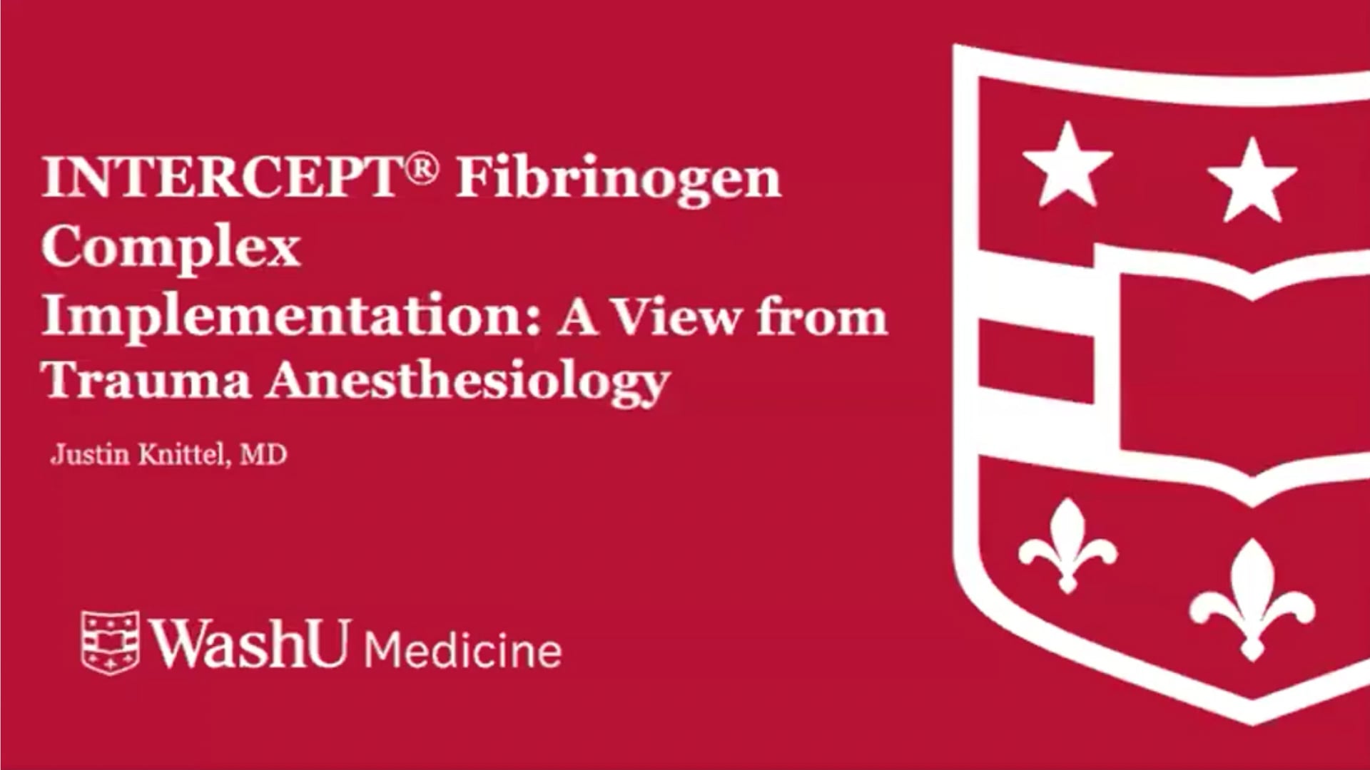EAST 2025: IFC Implementation: A View from Trauma Anesthesiology at Barnes-Jewish Hospital