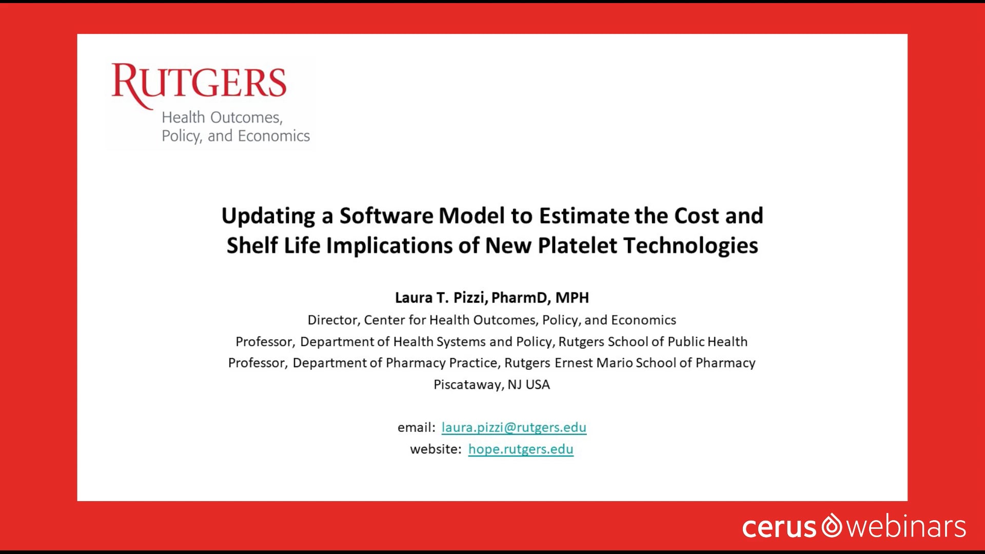 Updating a Software Model to Estimate the Cost and Shelf Life Implications of New Platelet Technologies