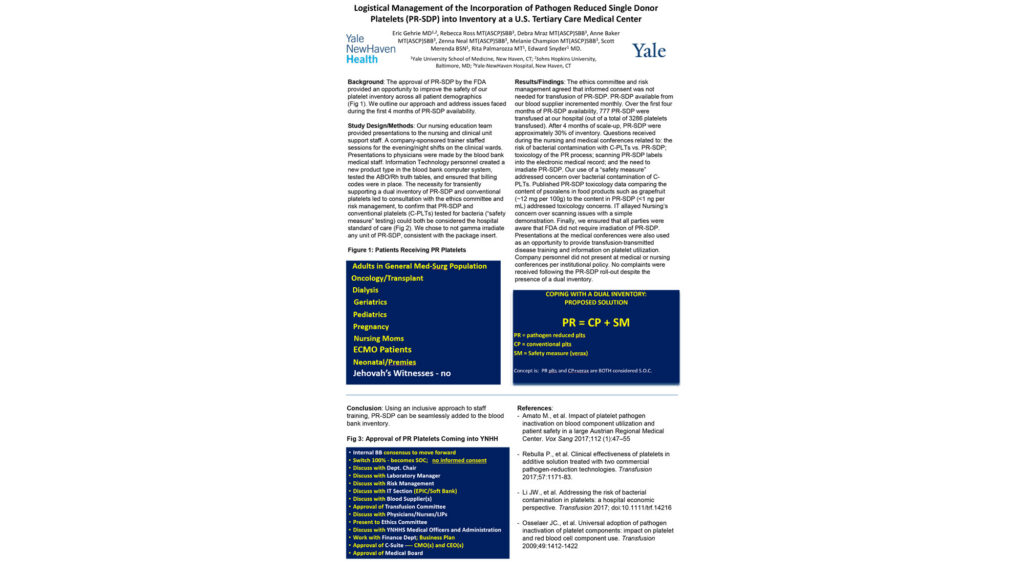 Logistical Management of Incorporating Pathogen Reduced Platelets into Inventory